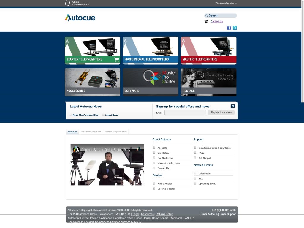 Autocue Website capture