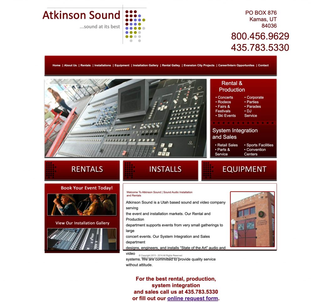 Atkinson Sound Inc. Homepage