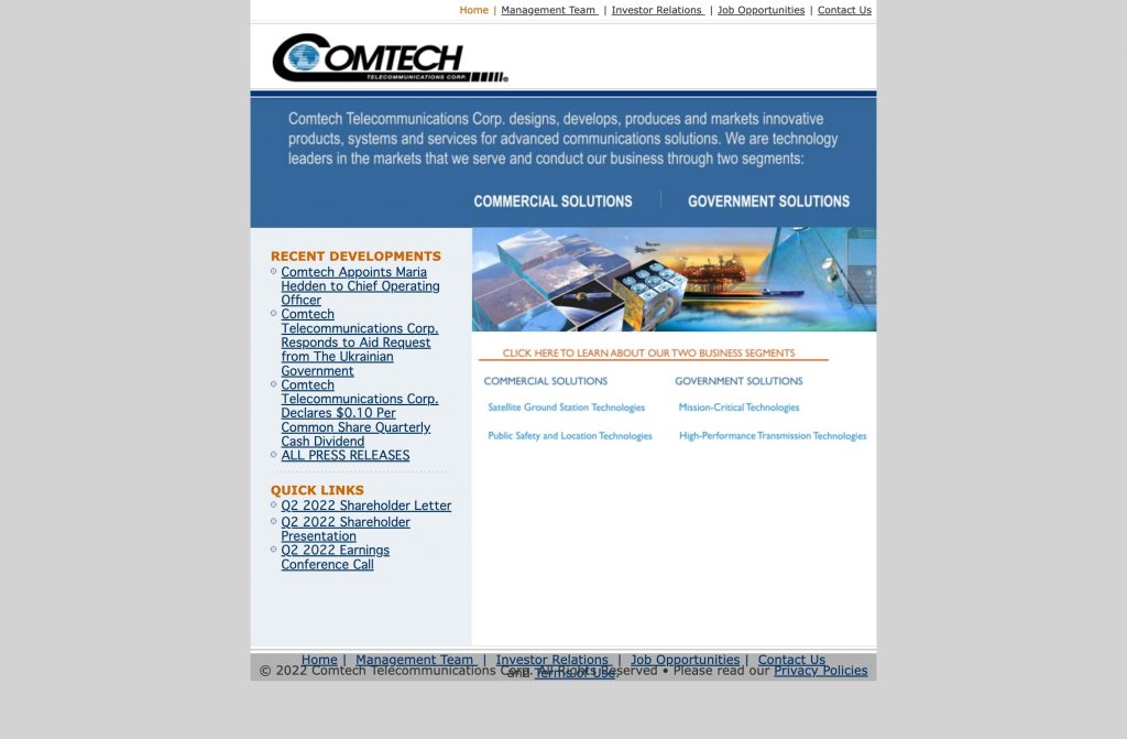 Comtechtel.com Homepage