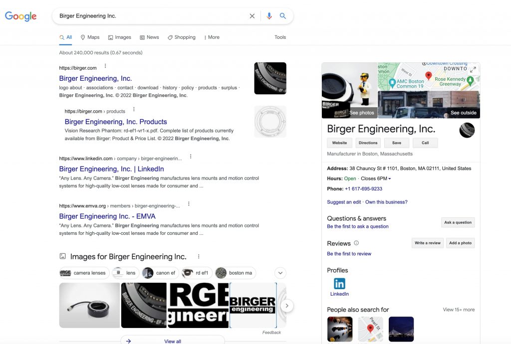 Birger Google Search