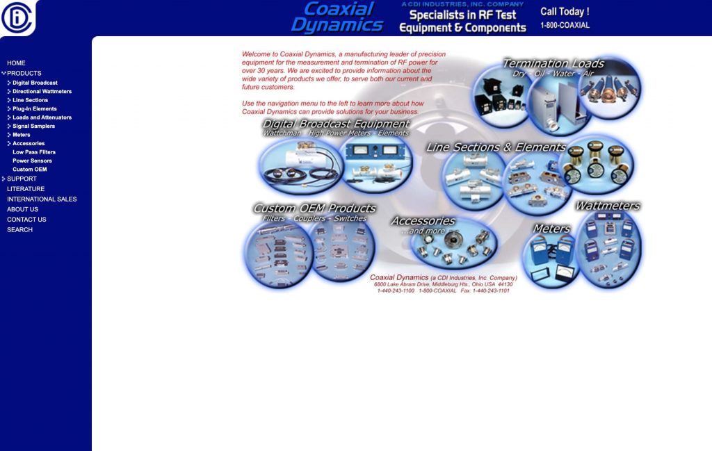 Coaxial Dynamics CDI Industries Inc.Homepage
