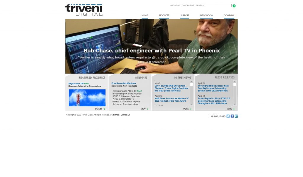 Triveni Digital Homepage